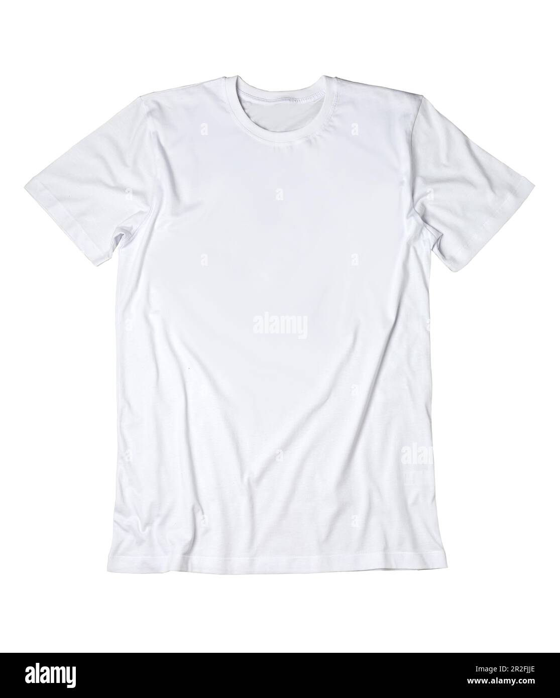 White T Shirt mockup flat. isolated white background Stock Photo - Alamy