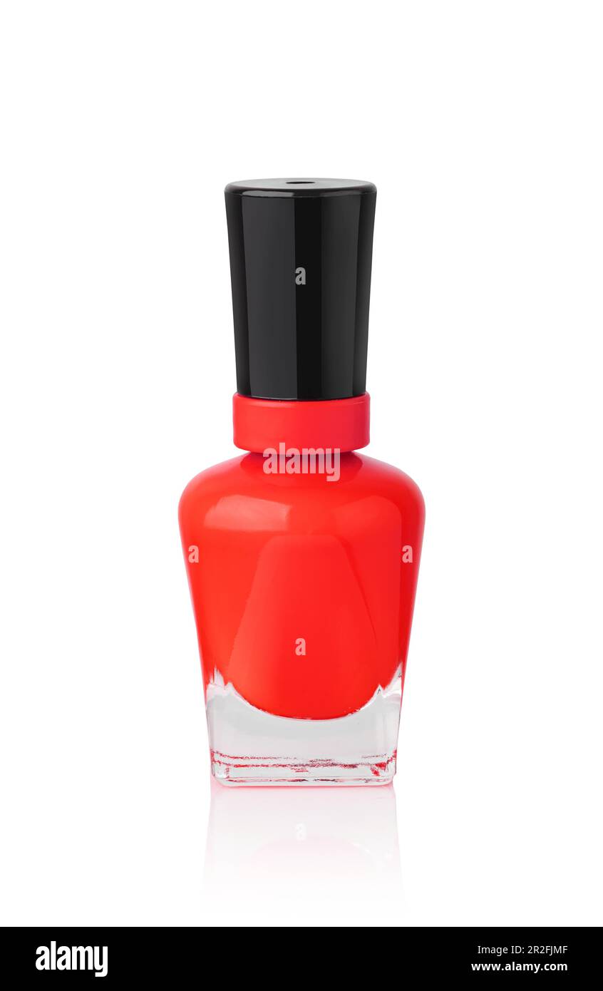 Nail polish bottles isolated on white background Stock Photo Alamy