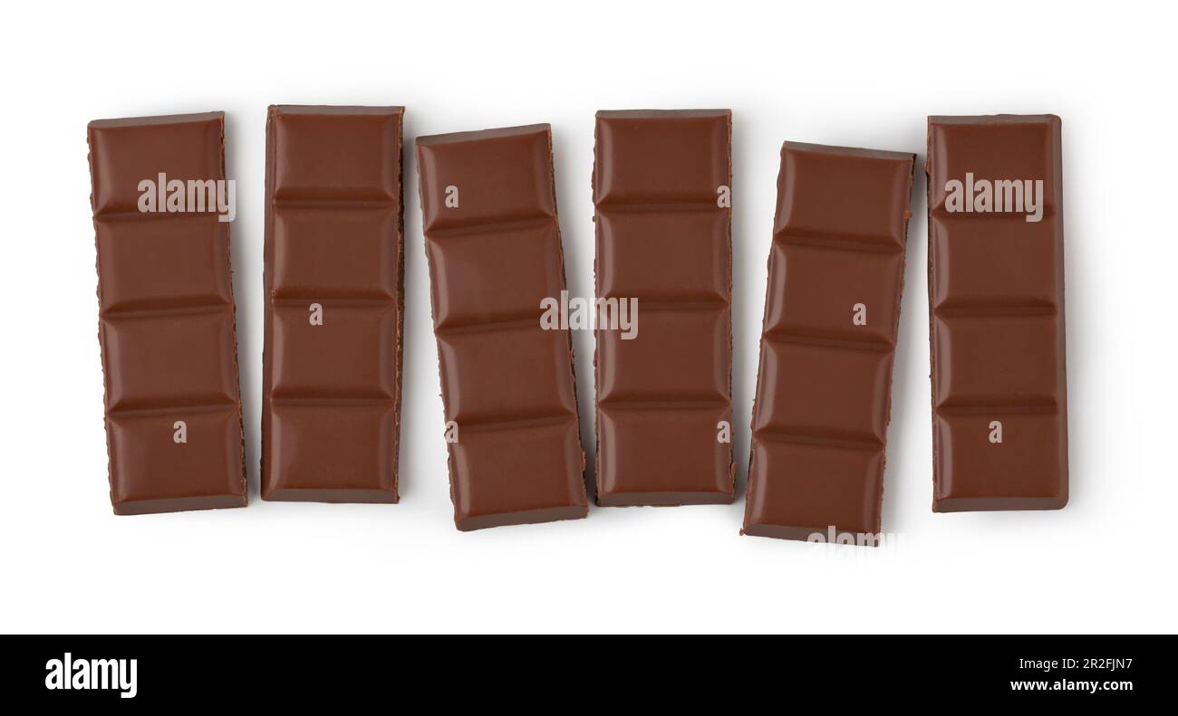 close up a chocolate bar isolated on white background with clipping ...