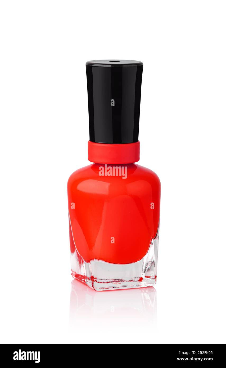 Nail polish bottles isolated on white background Stock Photo Alamy