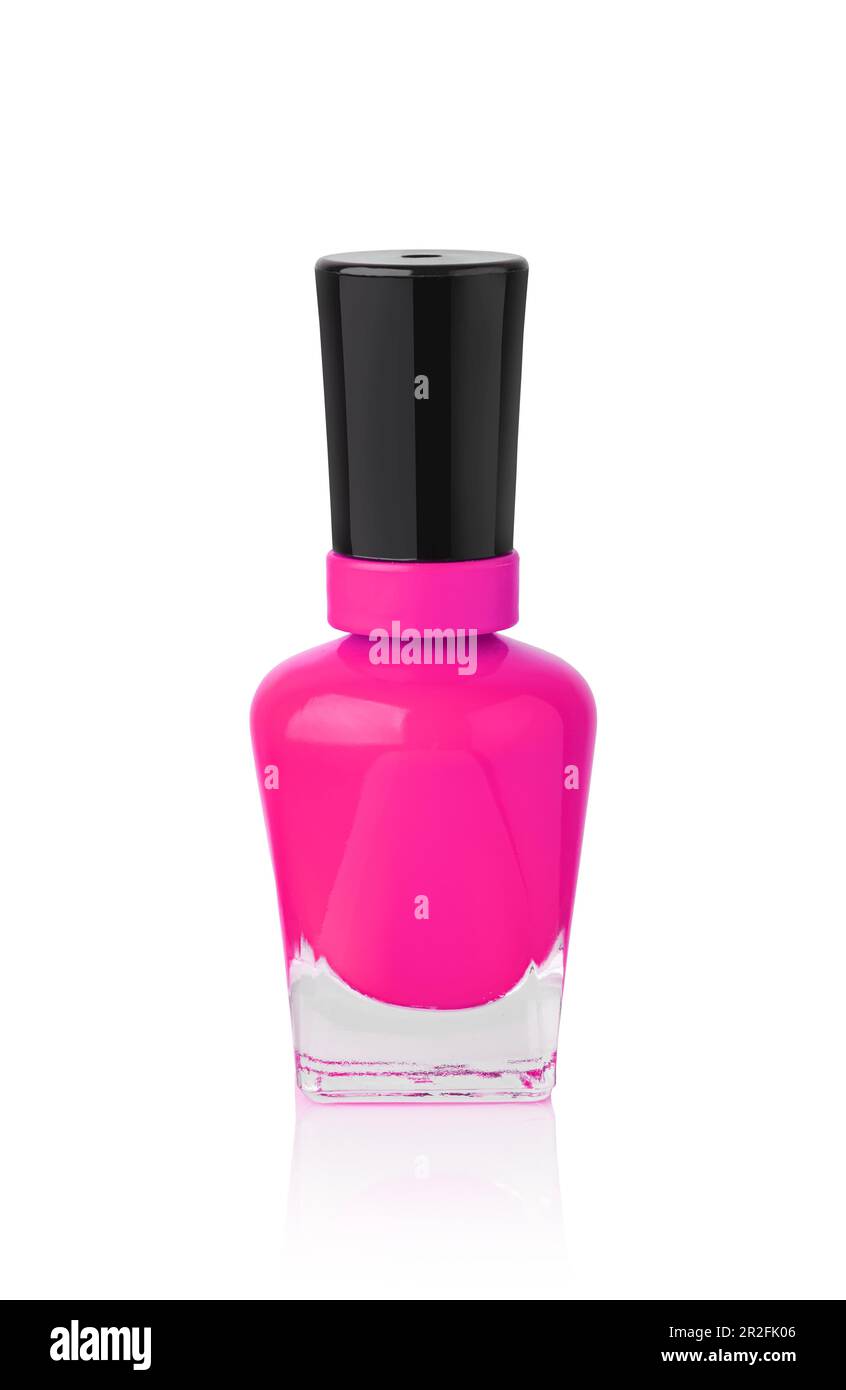 Nail polish bottles isolated on white background Stock Photo Alamy