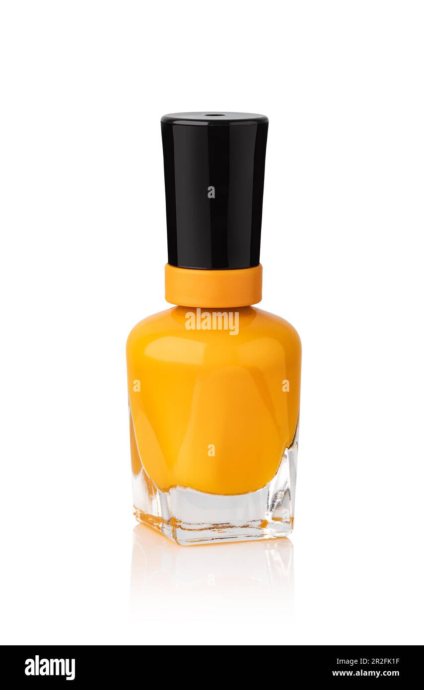 Nail polish bottles isolated on white background Stock Photo Alamy