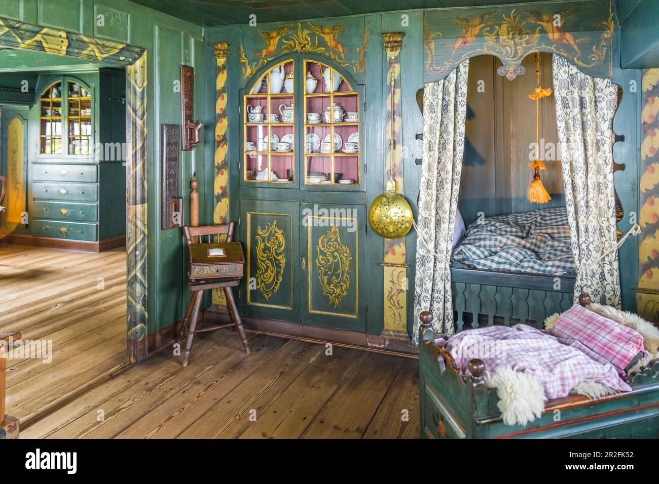 Bed chamber in the Old Frisian House from 1640 on Keitumer Watt, Sylt