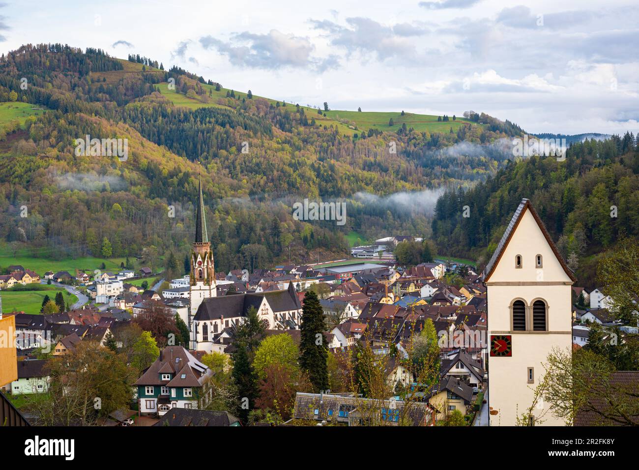 Picturesque view of the village of Schönau im Schwarzwald in Black Forest, Germany Stock Photo