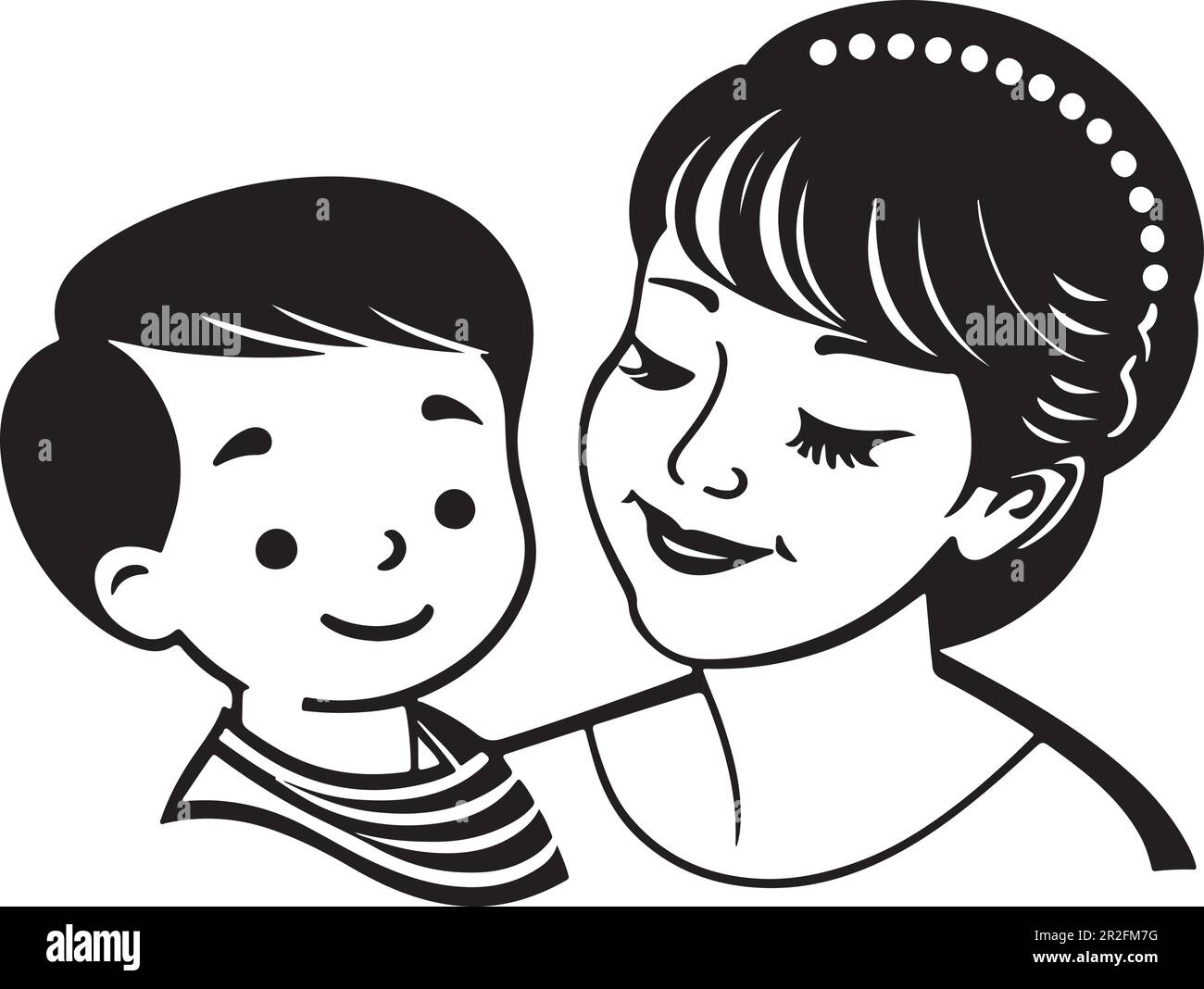 Super and cuteness mother love art vector Stock Vector Image & Art - Alamy