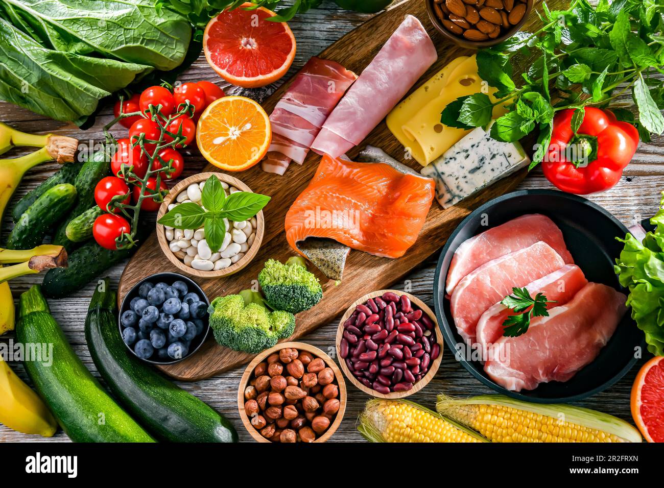 Low-carbohydrate diet products recommended for weight loss Stock Photo