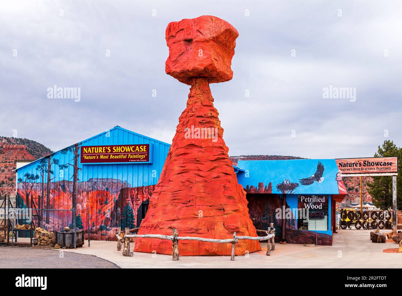 Outdoor sculpture of Balanced Rock; Nature's Showcase; Utah's Little