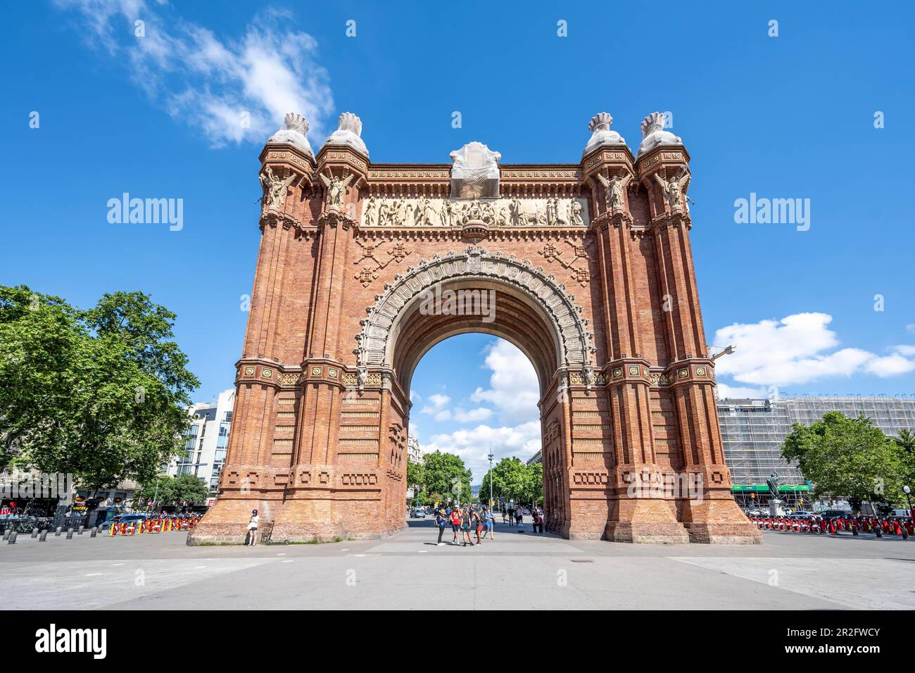 Arc de Triomf, Arc de Triomphe, Barcelona, Catalonia, Spain Stock Photo