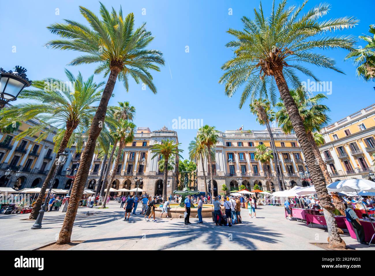 Plaza Reial, Royal Square, Barcelona, Catalonia, Spain Stock Photo