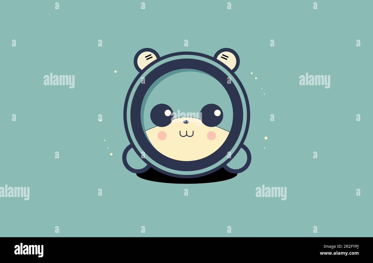 a cute clock logo vector illustration flat design,Cute smiling happy