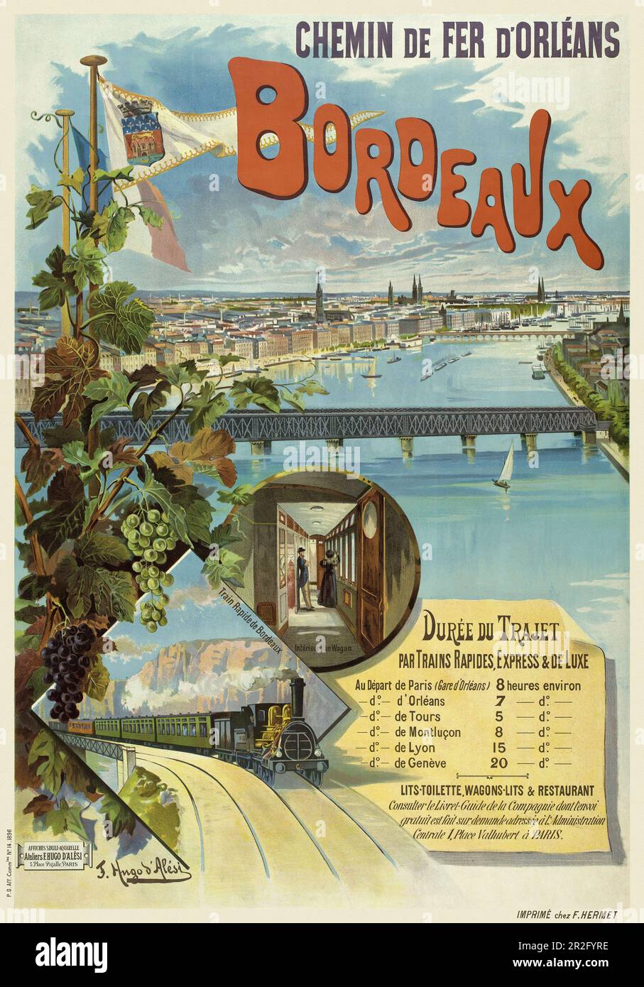 Affiche Auvergne - Chemins de Fer d'Orléans - Affiche Vintage