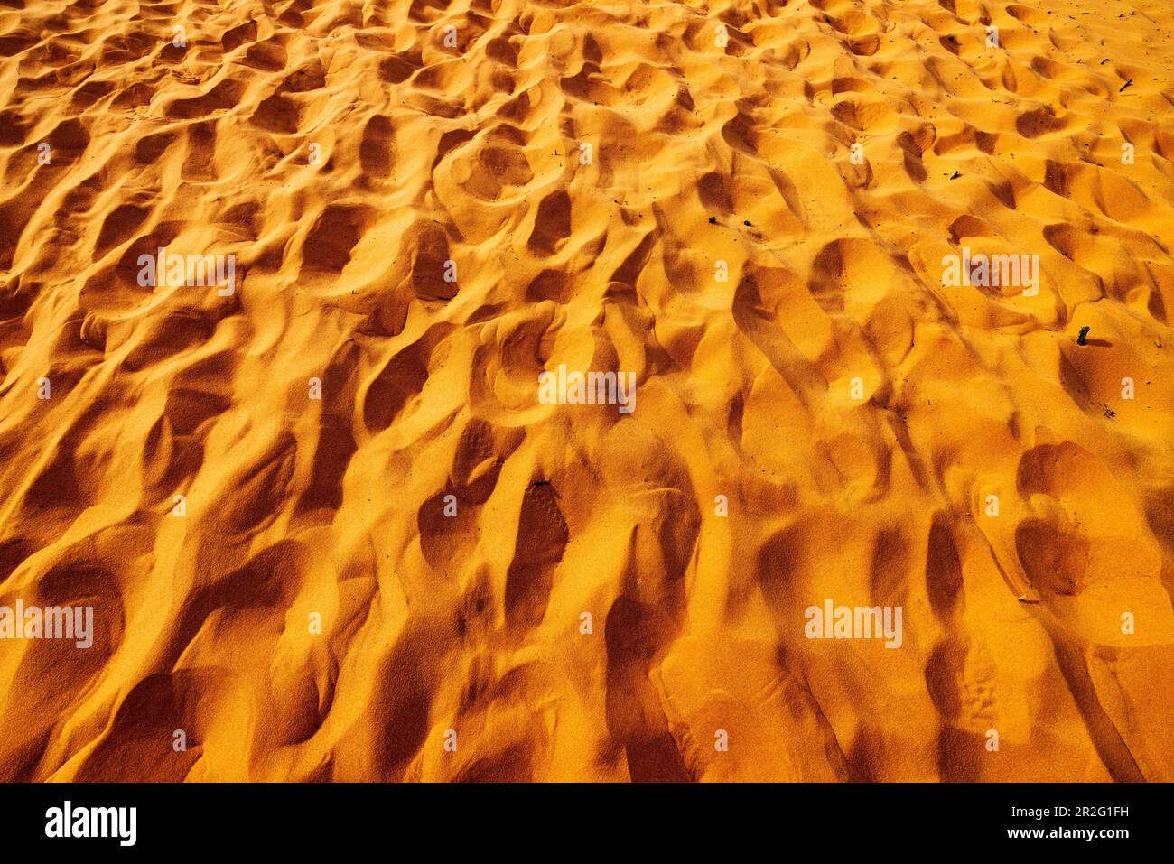 Graphic close-up of wind scoured sand; Coral Pink Sand Dunes State Park; Utah; USA Stock Photo