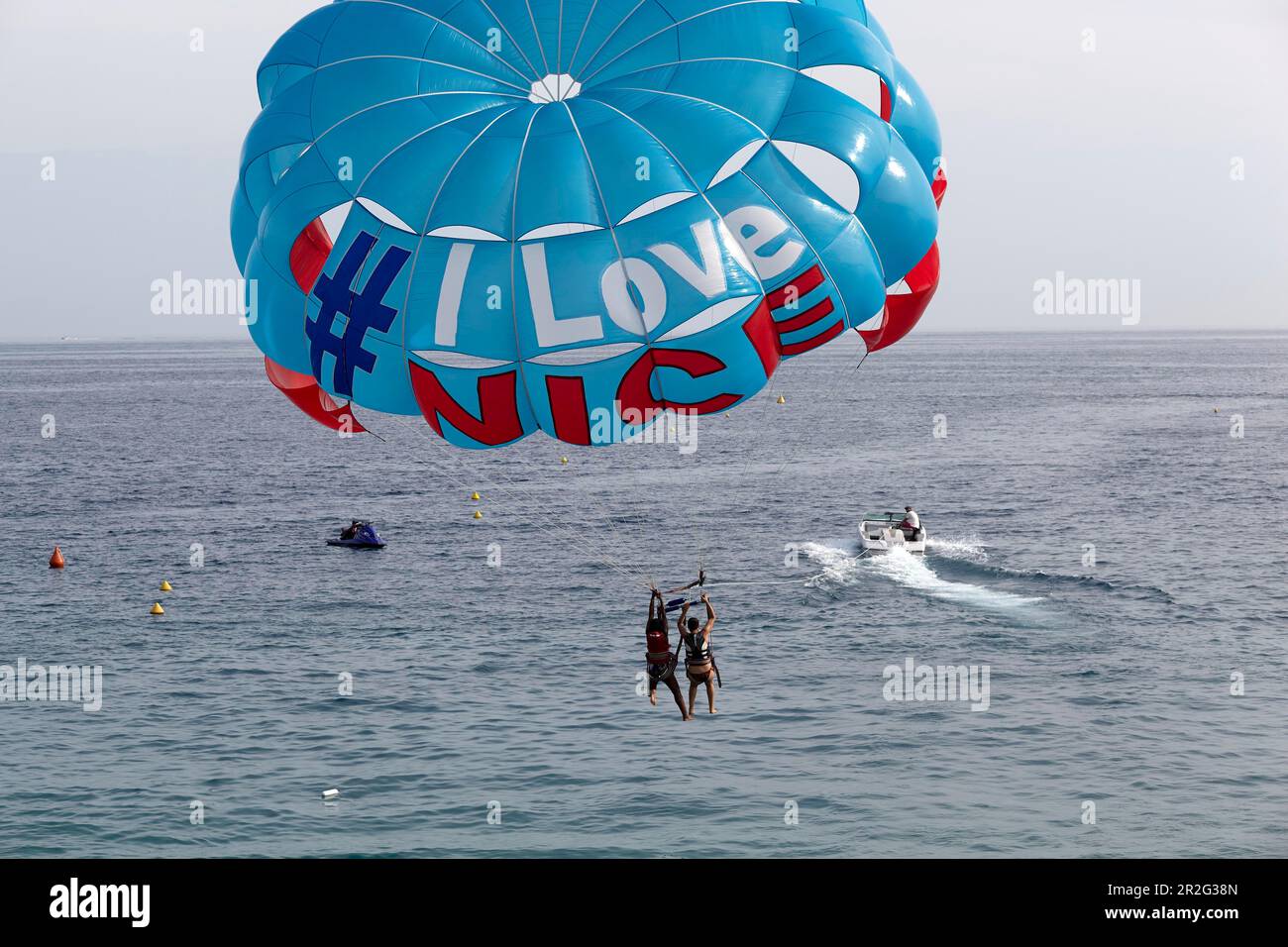 Parasailing in Nice, Cote d'Azur, France Stock Photo Alamy