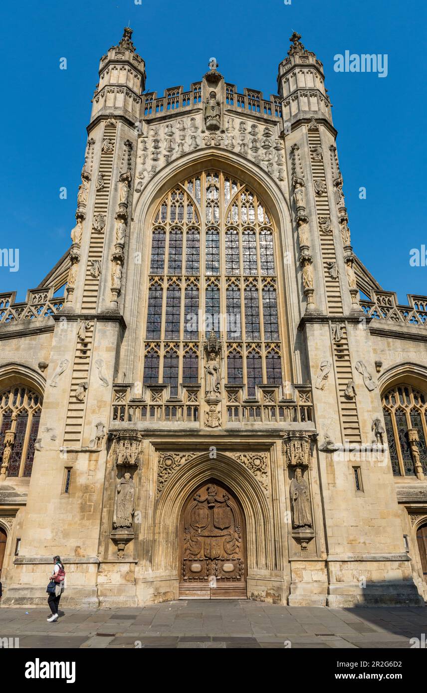 Bath abbey west entrance hi-res stock photography and images - Alamy