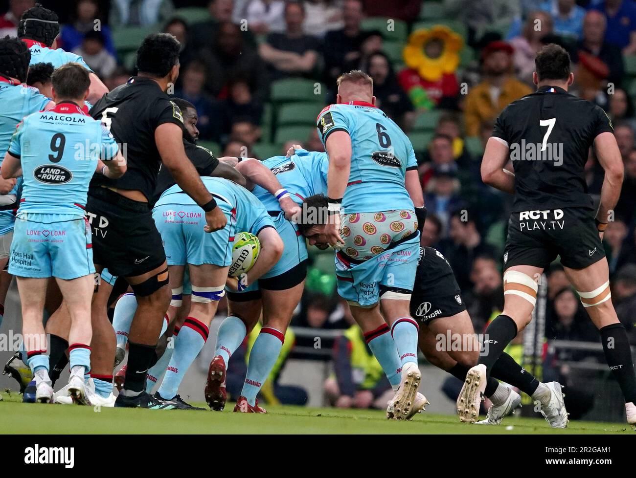 Glasgow Warriors' Matt Fagerson loses his shorts during the ECPR