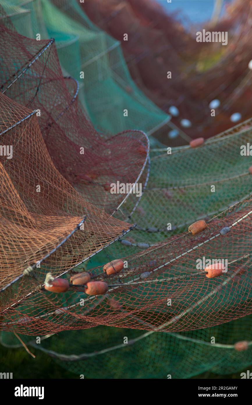 Multi colored fishing nets hi-res stock photography and images - Alamy