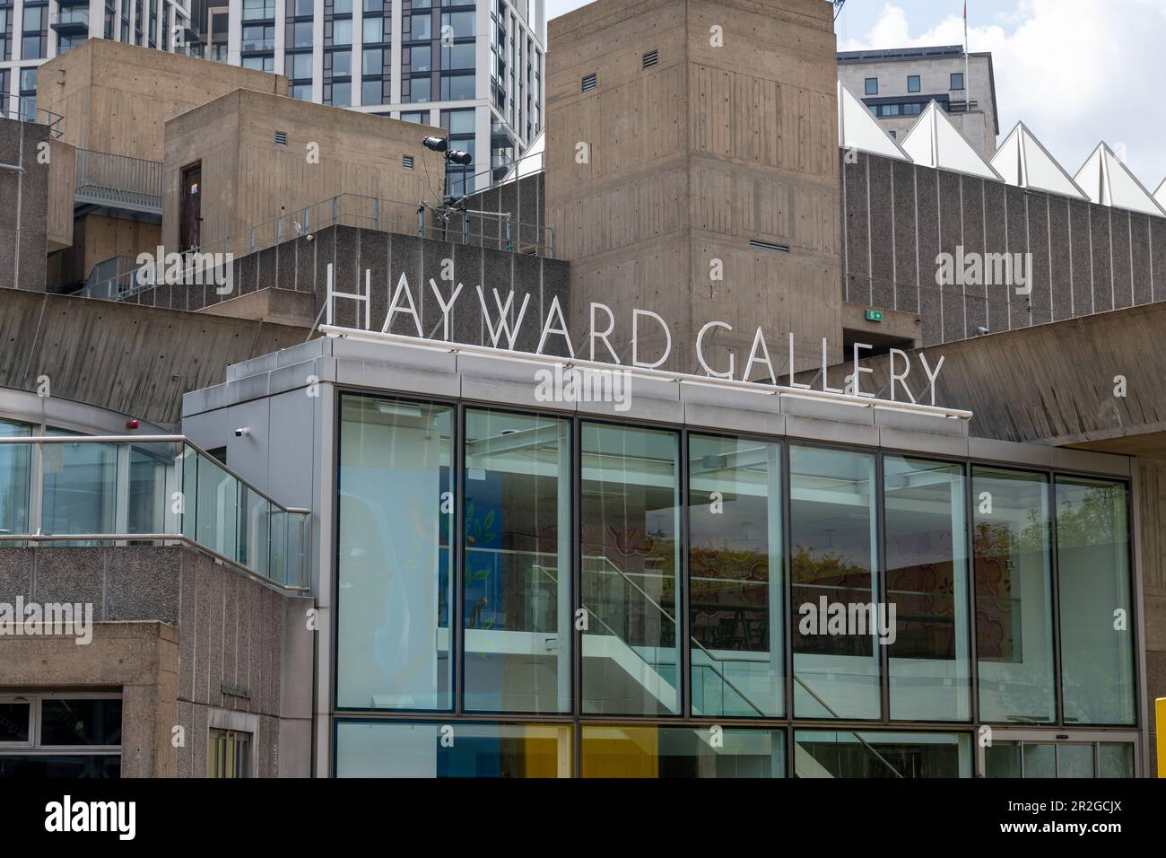 London. UK- 05.17.2023. Exterior view of the Hayward Gallery in the Southbank Centre. Stock Photo