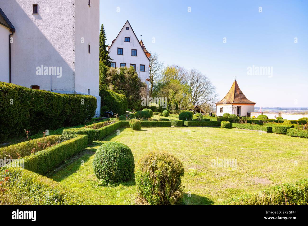Neufra; Historic hanging garden of Neufra Castle, in the Swabian Jura