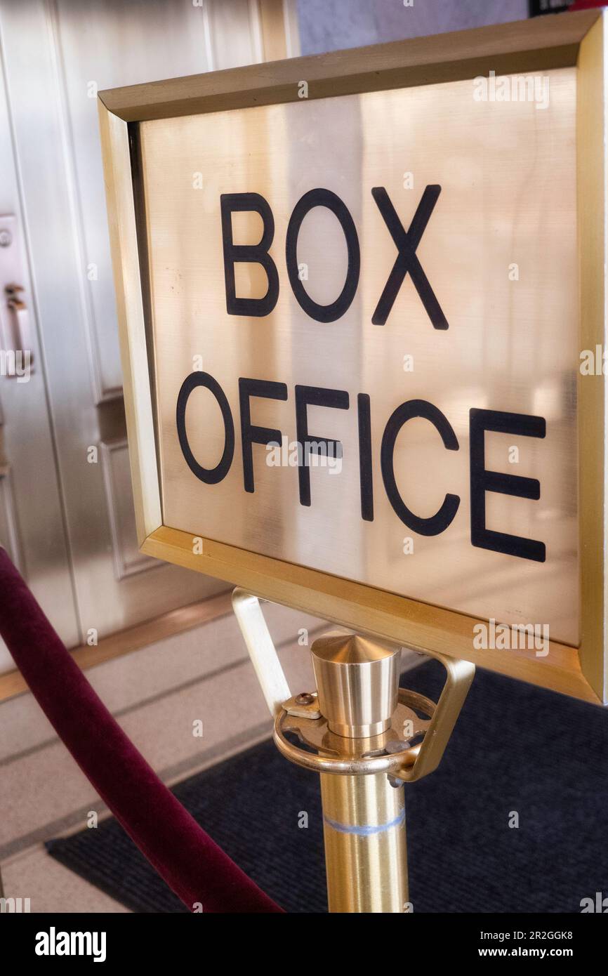 Tickets are on sale at a Broadway theater's box office, Times Square