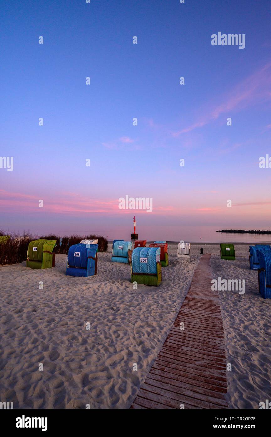 Dune/bathing dune, side island of Helgoland, beach chairs on dune at ...