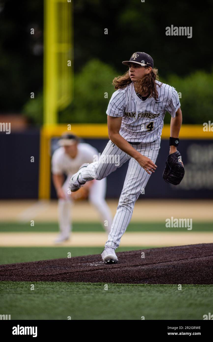 May 18, 2023 Wake Forest pitcher Rhett Lowder (4) pitches during the