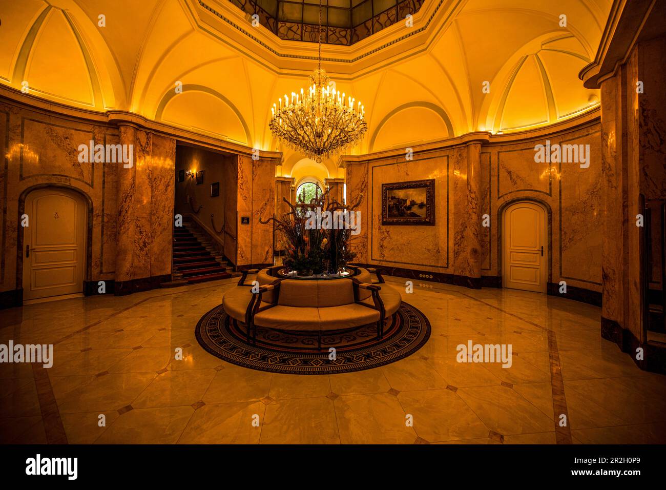 Hall in the Grandhotel Pupp, Karlovy Vary, Karlovy Vary, Czech Republic Stock Photo