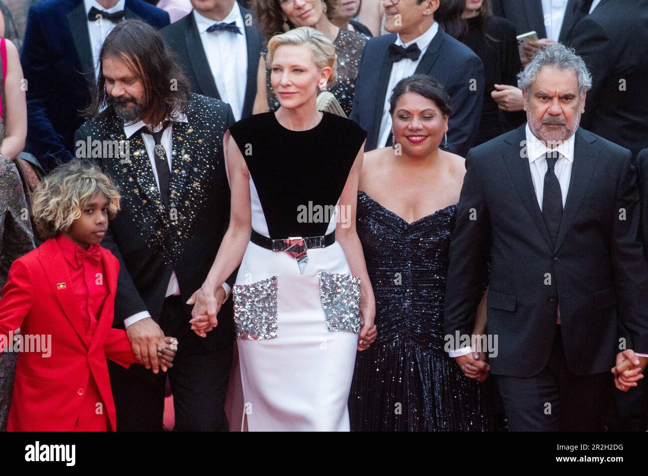 Cannes, France. 19th May, 2023. Warwick Thornton, Cate Blanchett, Deborah Mailman, Aswan Reid, Wayne Blair, Coco Francini, Andrew Upton, Georgie Pym, Kath Shelper, Lorenzo De Maio attending The Zone Of Interest Premiere as part of the 76th Cannes Film Festival in Cannes, France on May 19, 2023. Photo by Aurore Marechal/ABACAPRESS.COM Credit: Abaca Press/Alamy Live News Stock Photo