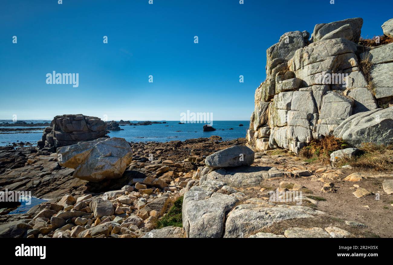 Panorama shot rocky coast brittany hi-res stock photography and images ...