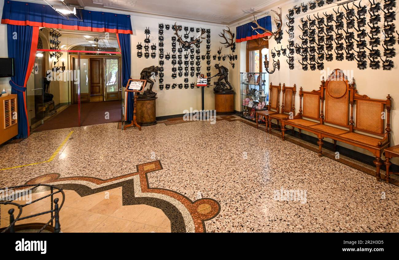 Foyer of the Imperial Villa in Bad Ischl, Upper Austria, Austria Stock Photo