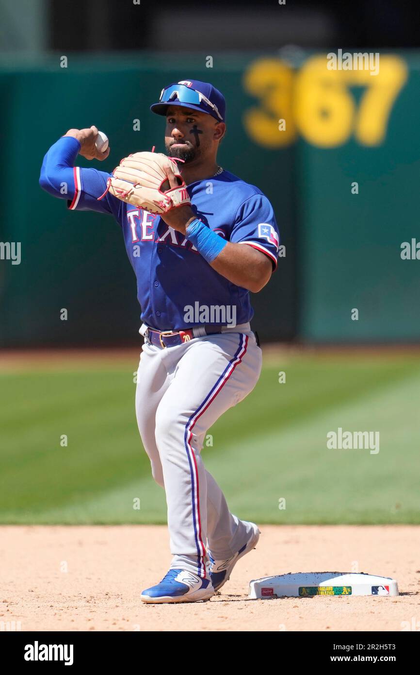 Houston Astros shortstop Jeremy Pena smiles while warming up with teammates  before a baseball game against the Texas Rangers, Friday, April 14, 2023,  in Houston. (AP Photo/Kevin M. Cox Stock Photo - Alamy