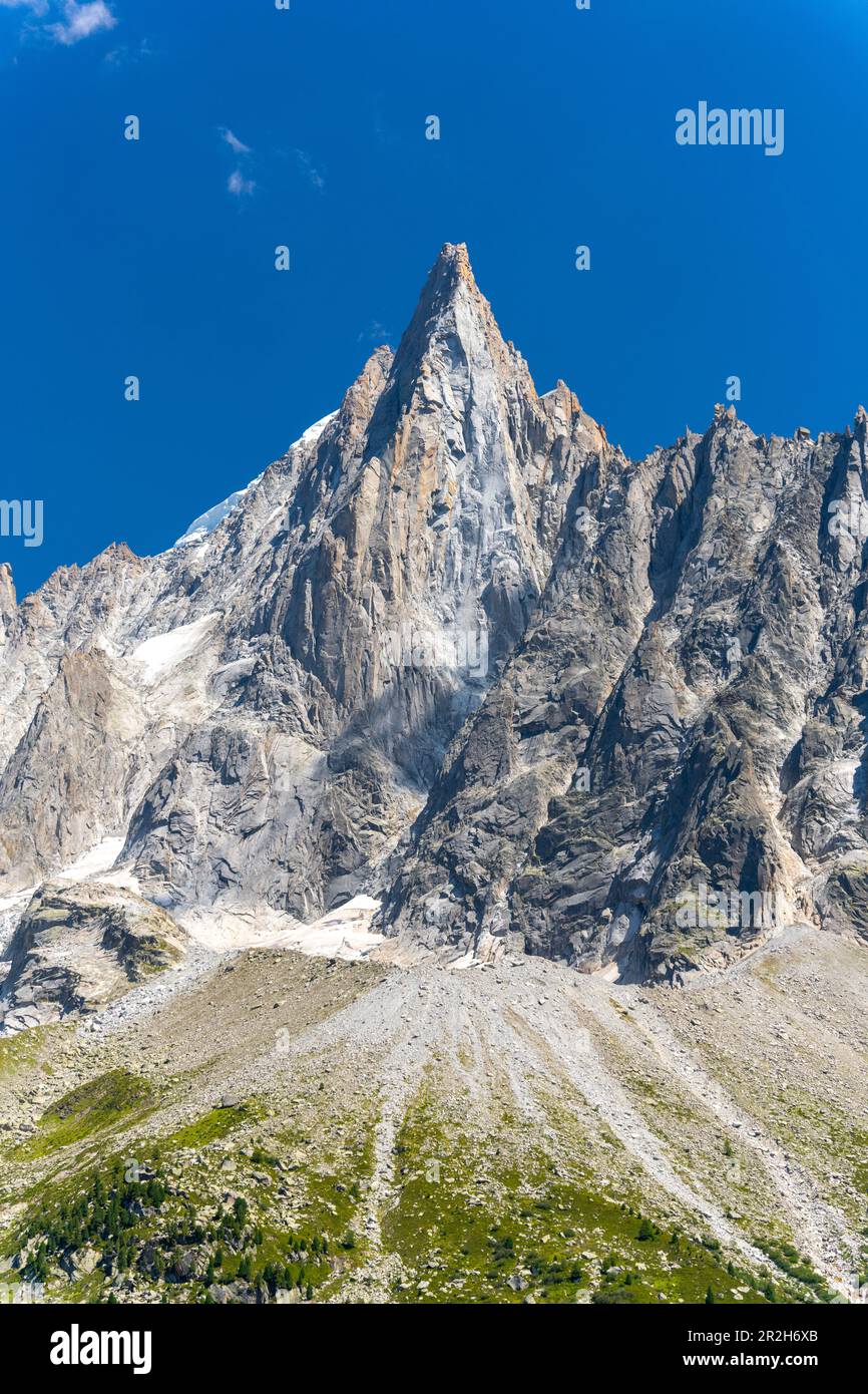Gravure Ancienne Chamonix - Aiguille Du Dru, Massif Mont-Blanc