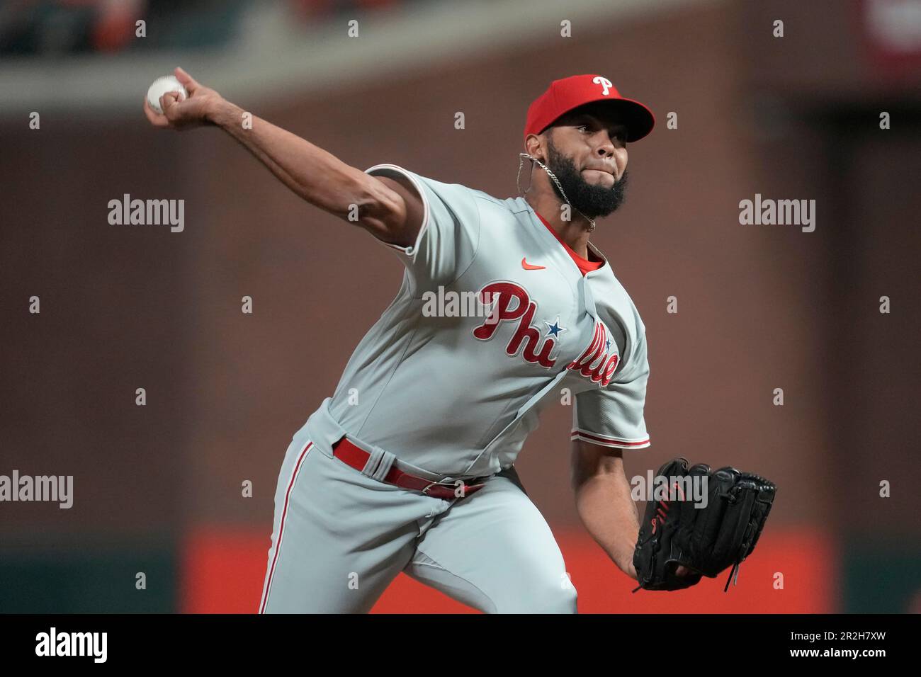 Philadelphia Phillies' Seranthony Dominguez during a baseball game against  the San Francisco Giants in San Francisco, Wednesday, May 17, 2023. (AP  Photo/Jeff Chiu Stock Photo - Alamy