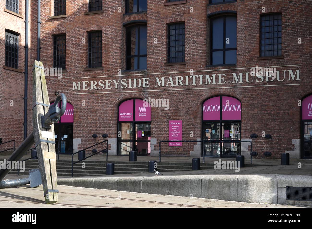 Merseyside Maritime Museum Liverpool on the Royal Albert Docks. Part of Liverpool waterfront. Stock Photo