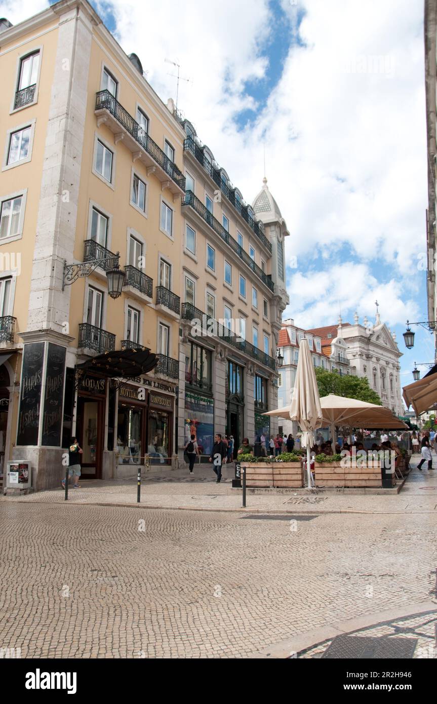 Rua Garrett, Chiado, Lisbon, Portugal Stock Photo