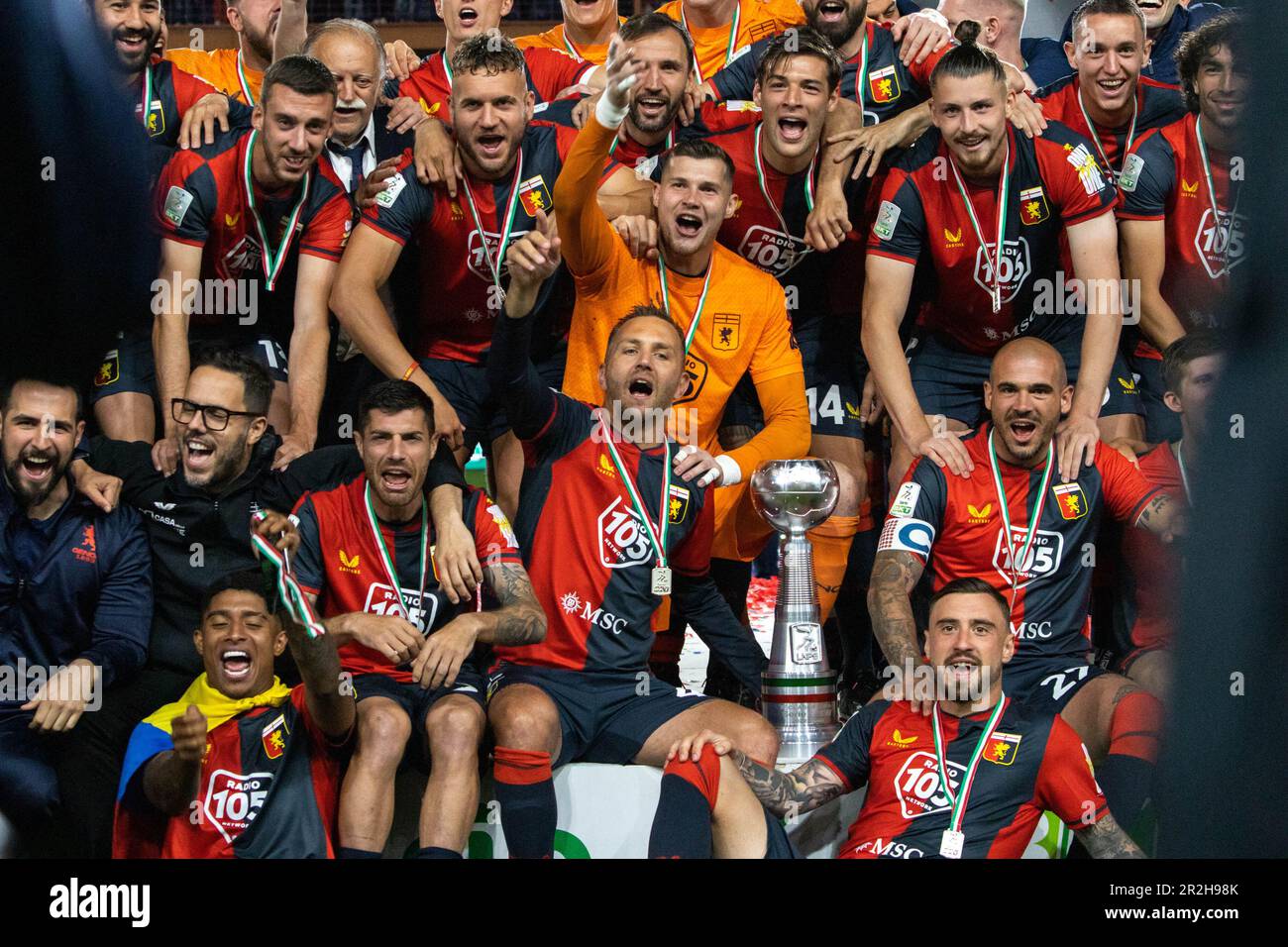 Genoa, Italy. 19th May, 2023. Genoa Cup Celebration during Genoa
