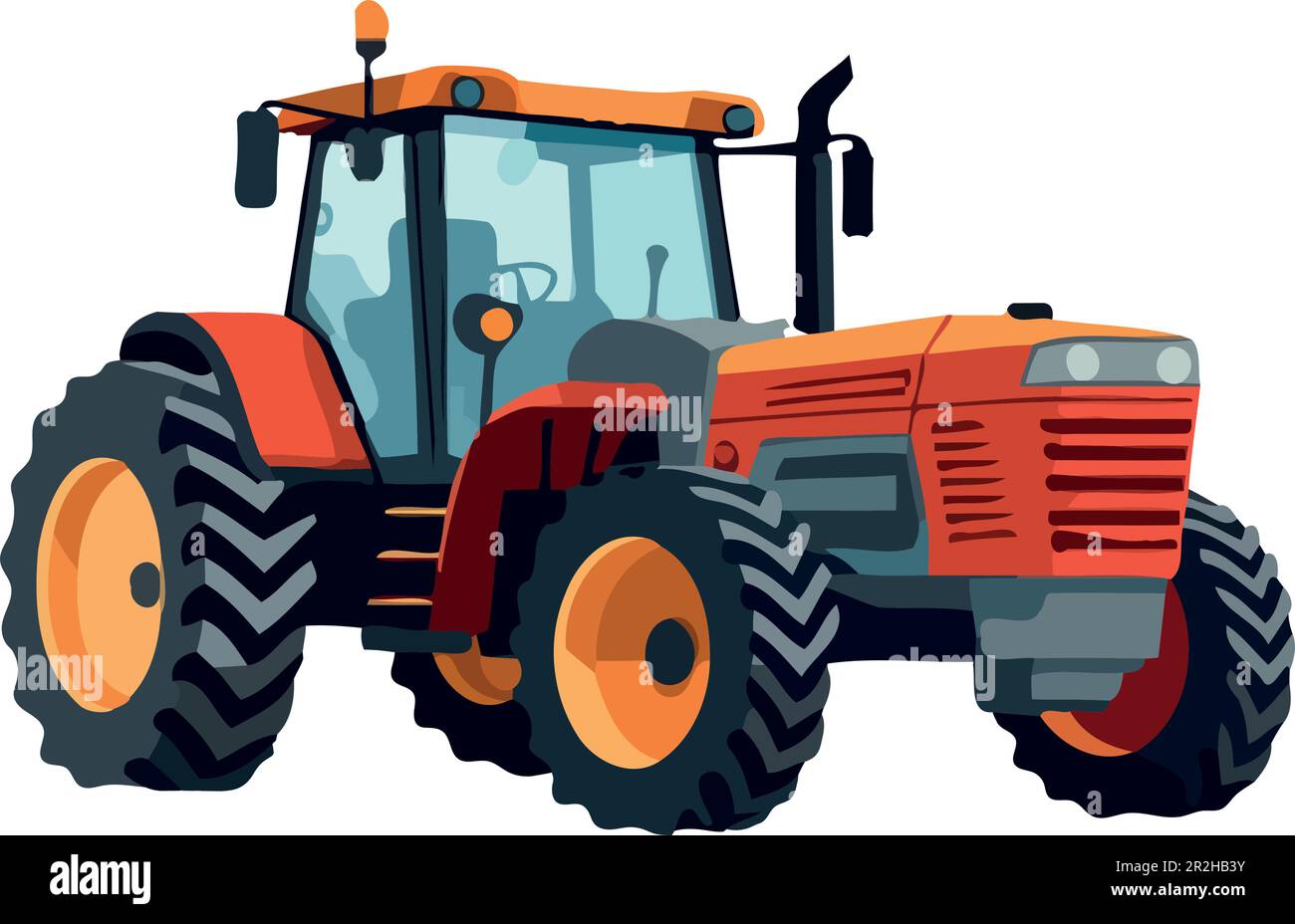 Farmer driving tractor over white Stock Vector Image & Art Alamy