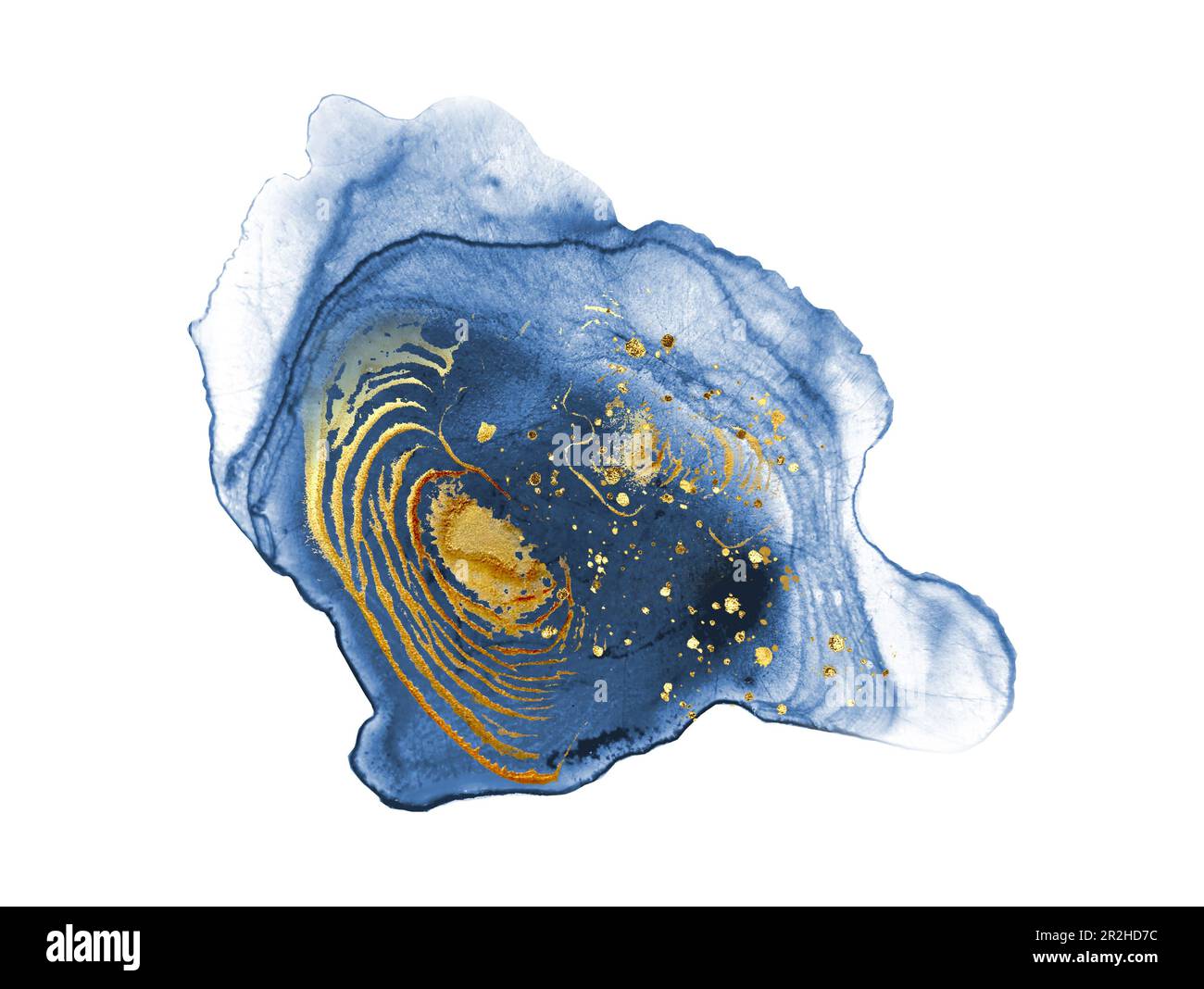 Abstract watercolor grunge luxury stain background. Hand drawn navy