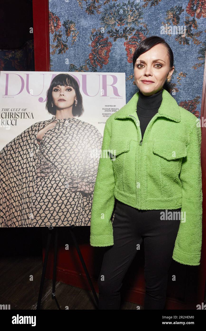 Christina Ricci Attendens A Premier Party In NYC On Behalf Of Her Cover In Dujour Magazinine Featuring: Christina Ricci Where: New York, New York, United States When: 14 Mar 2023 Credit: Jeff Grossman/WENN.com Stock Photo