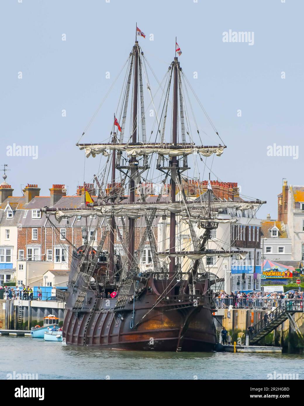 The replica 17th century Spanish galleon the El Galeon (or Galeon