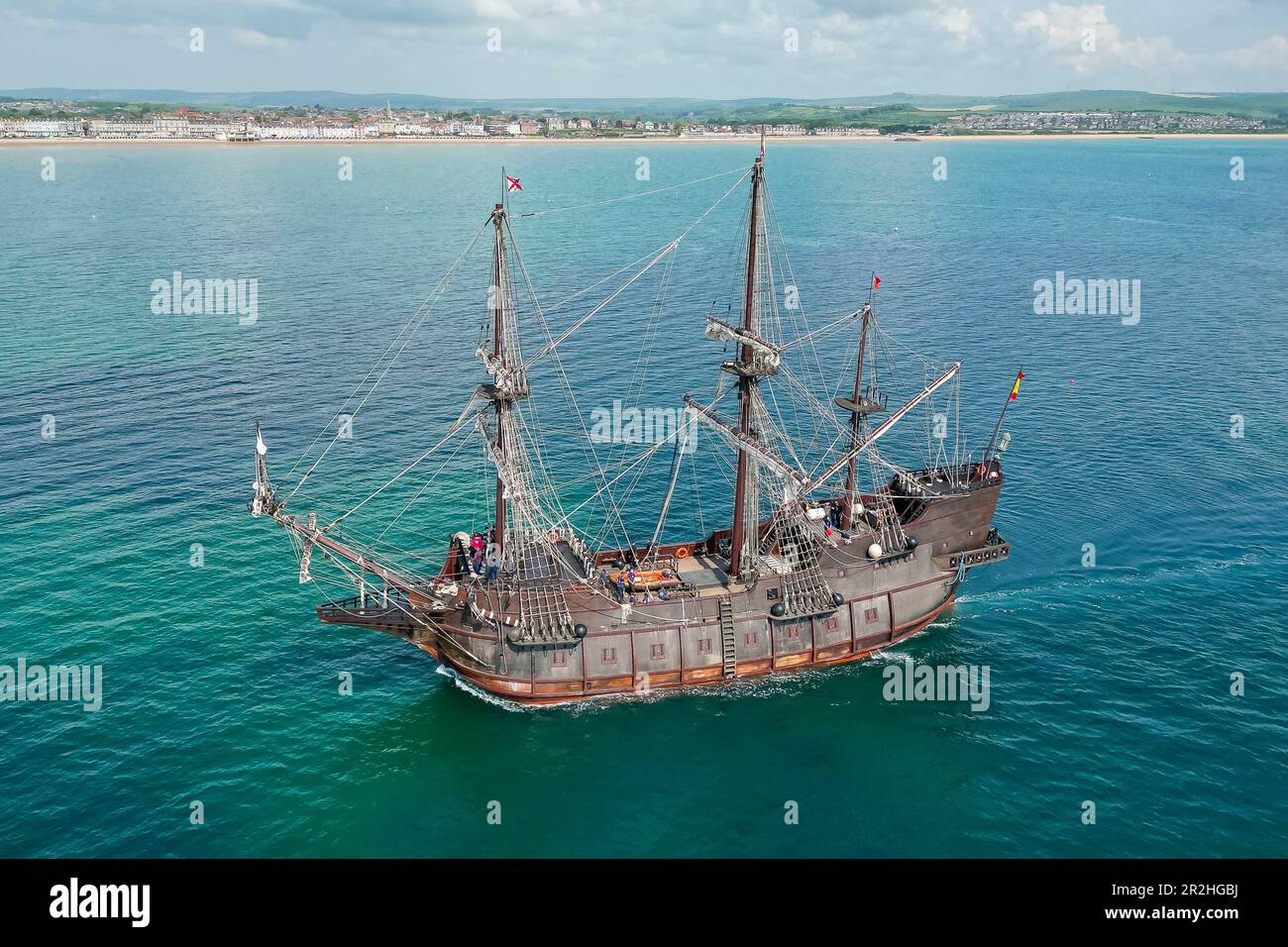 The replica 17th century Spanish galleon the El Galeon (or Galeon ...