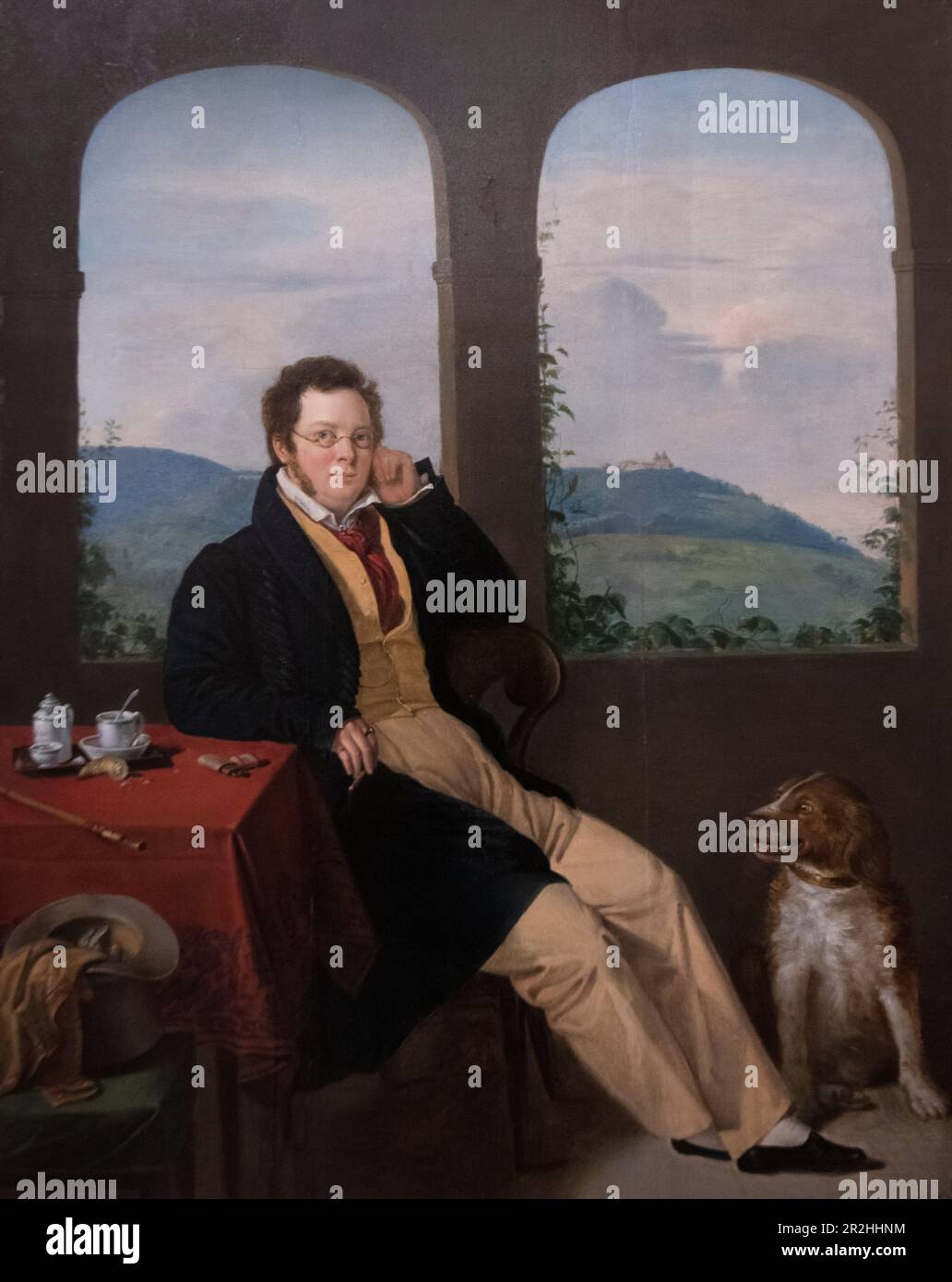 Gabor Melegh: Portrait of a Man (Franz Schubert) - 1827 Stock Photo
