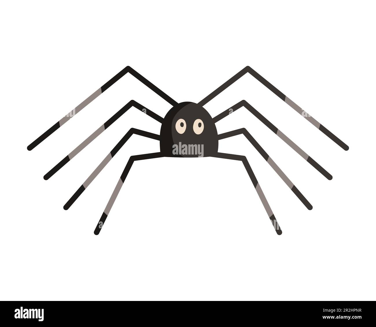 Cute Spider Big Googly Eyes Cartoon Stock Vector (Royalty Free