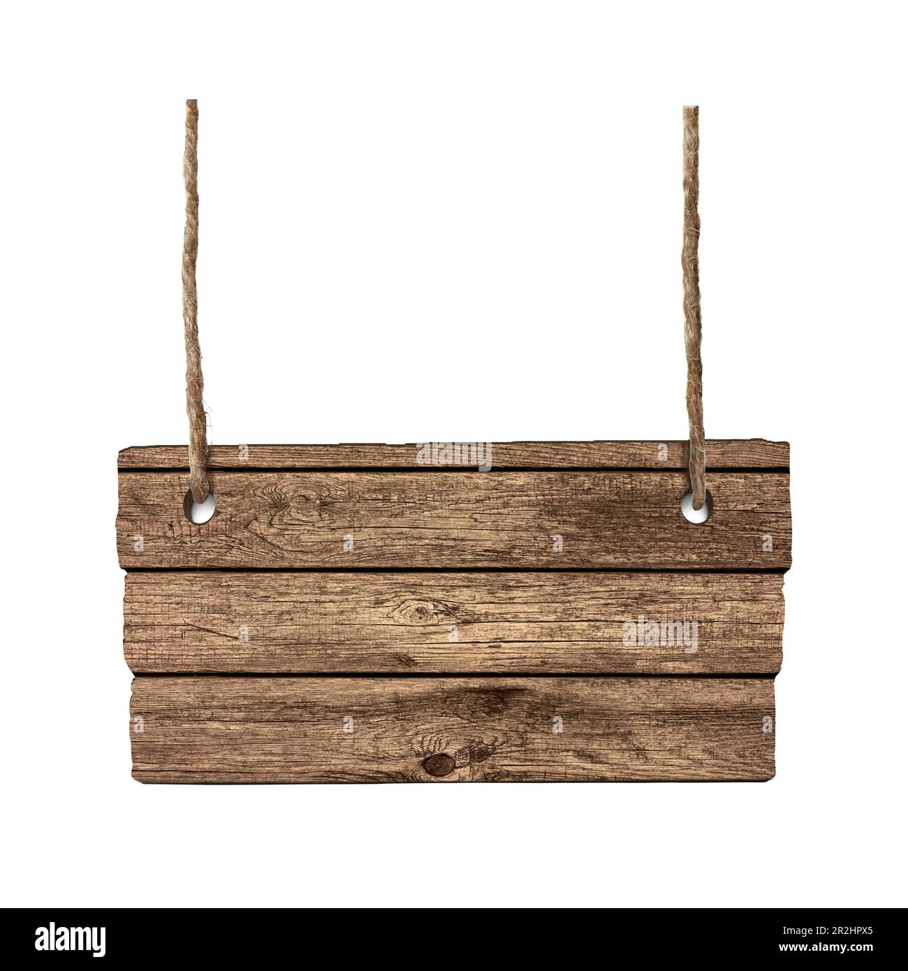 Empty wooden sign isolated on white. Mockup for design Stock Photo - Alamy