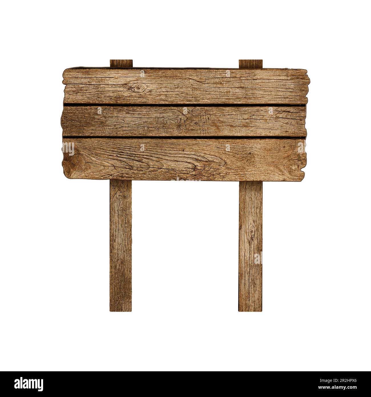 Empty wooden sign isolated on white. Mockup for design Stock Photo - Alamy