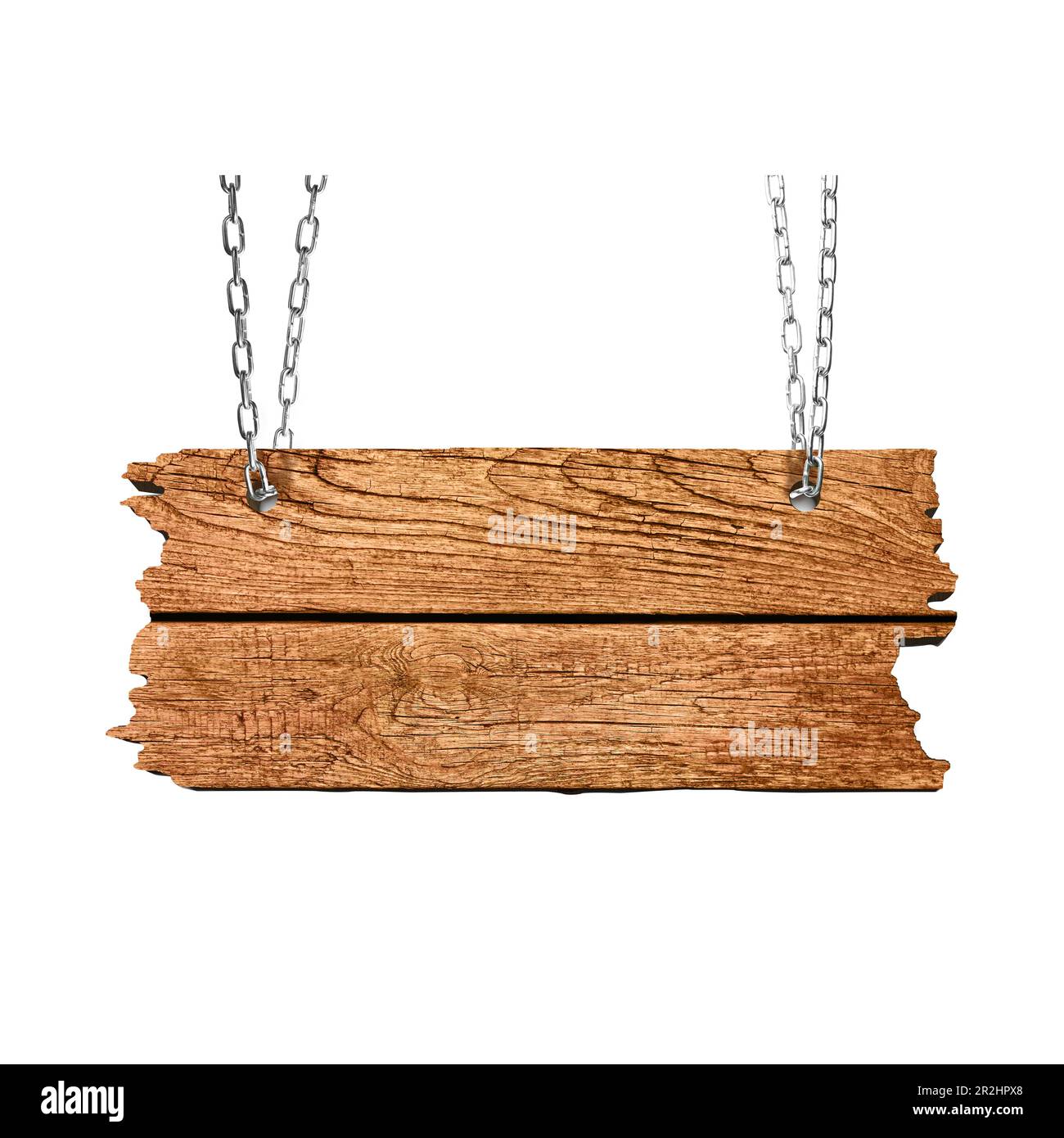 Empty wooden sign isolated on white. Mockup for design Stock Photo - Alamy