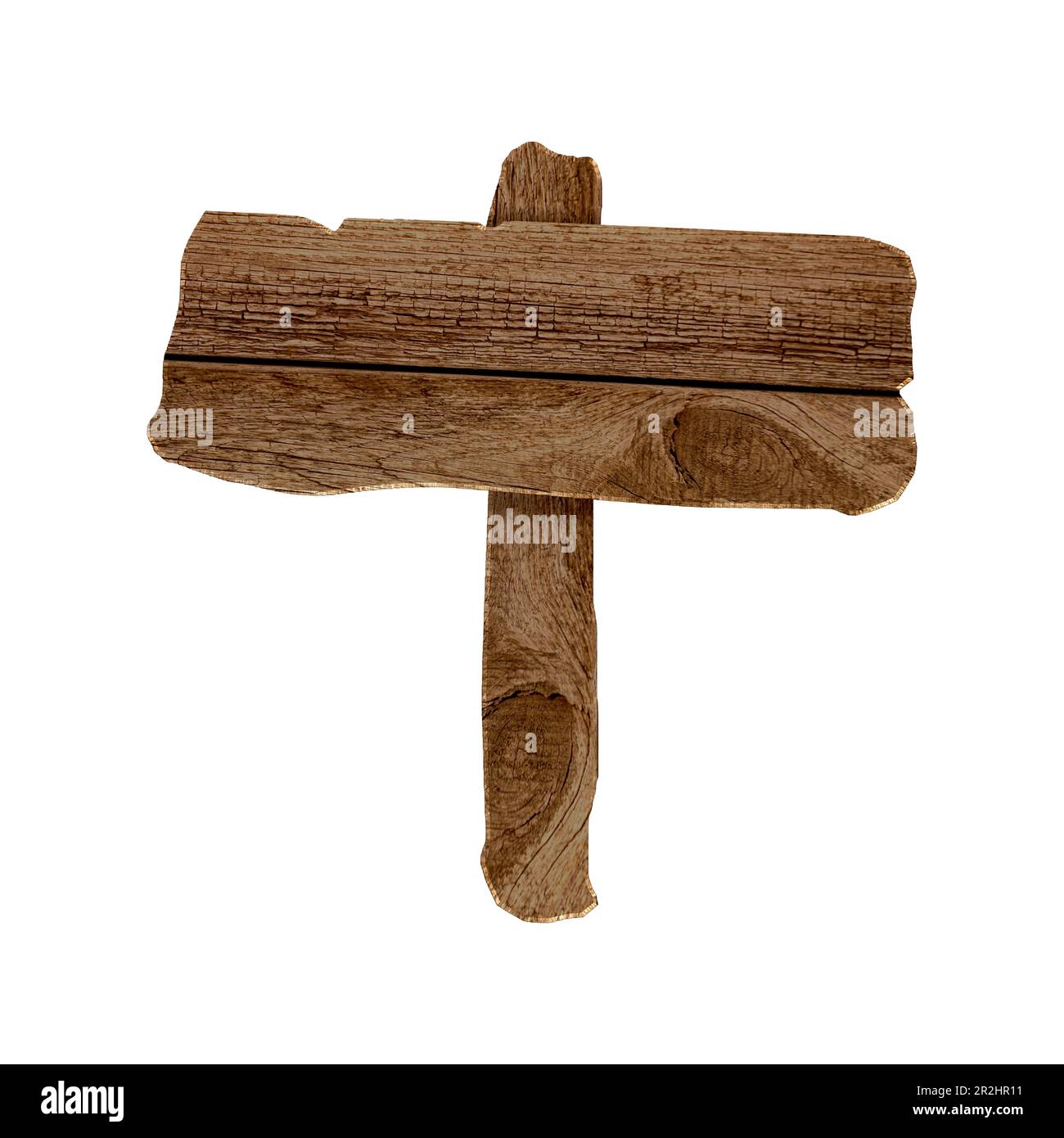 Empty wooden sign isolated on white. Mockup for design Stock Photo - Alamy