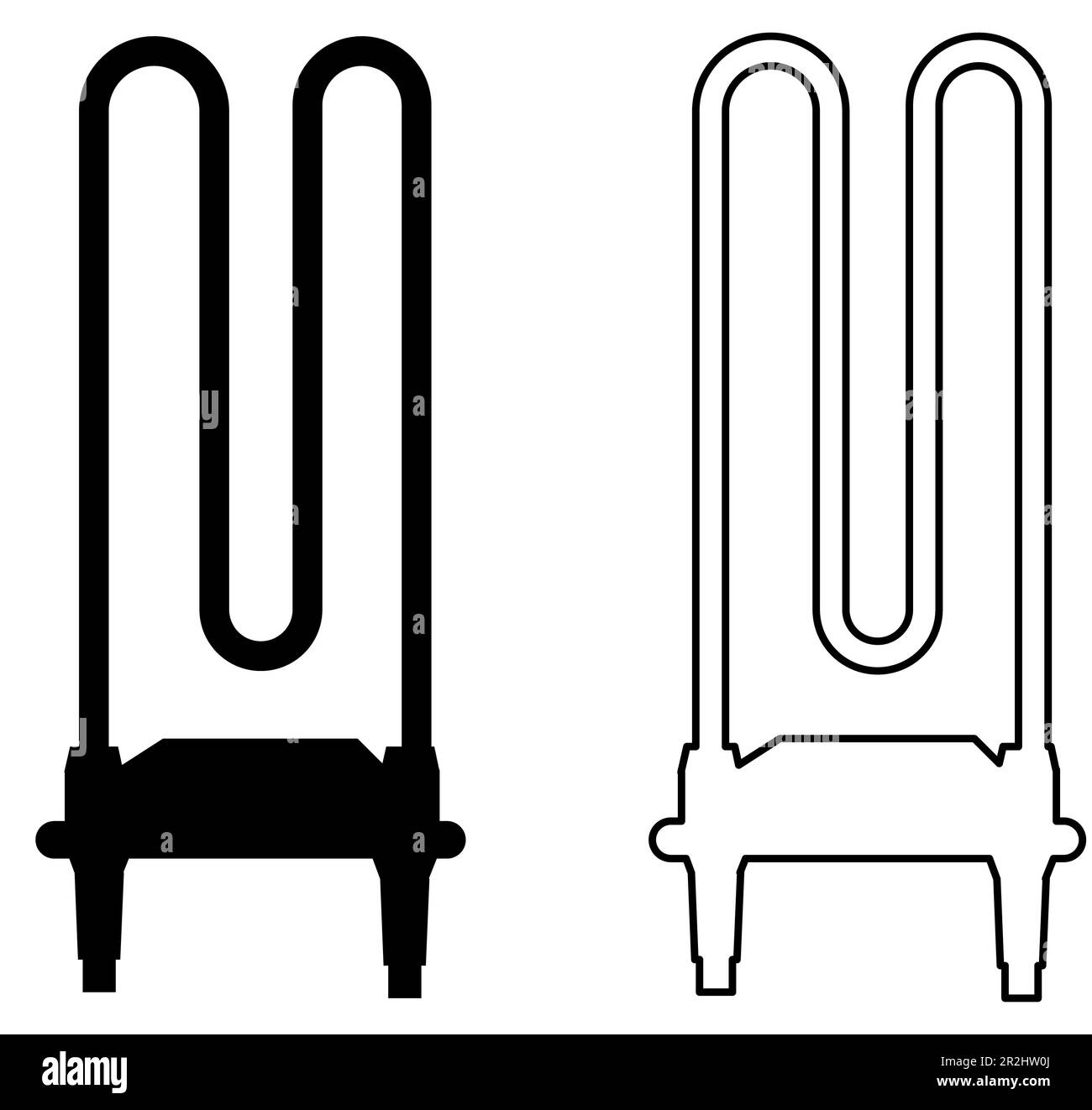 heating element icon. washing machine heater sign. flat style Stock