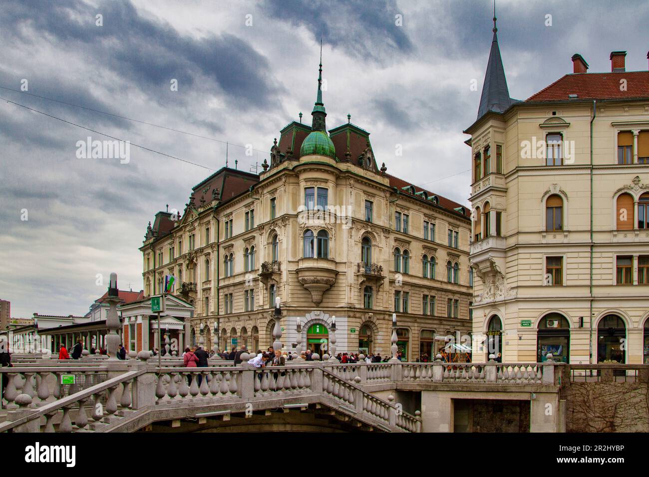 Preseren Square Bridge to preseren square hi-res stock photography and images - Alamy