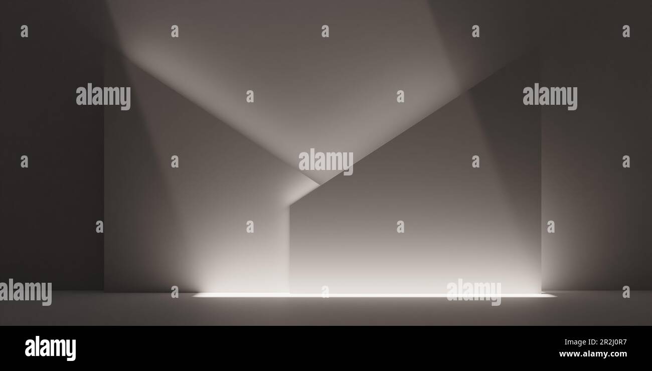 Podium background for a minimalist product display with light and ...
