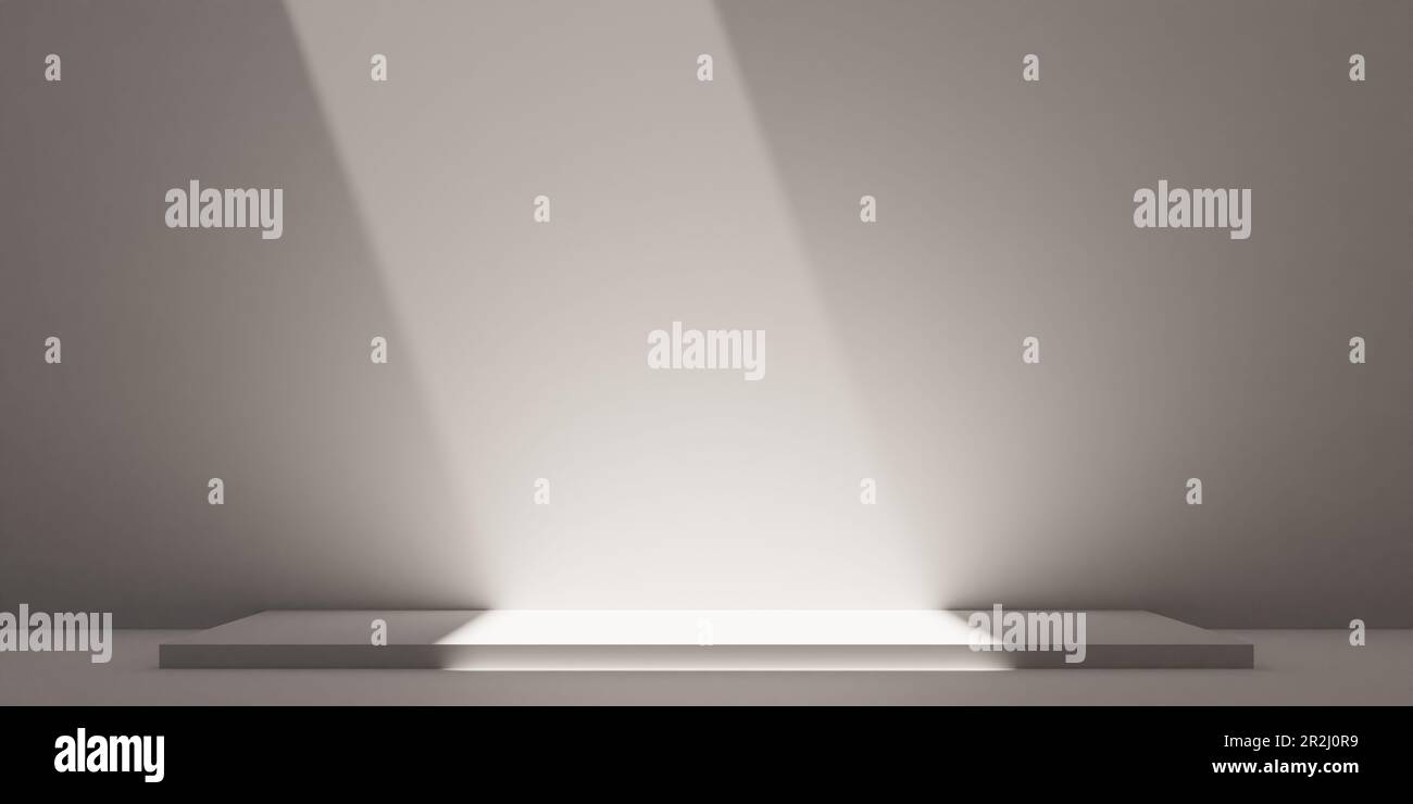 Podium background for a minimalist product display with light and ...